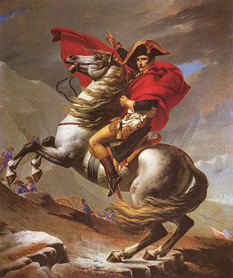 Napoleon Crossing the Alps by Jacques-Louis David, 1801