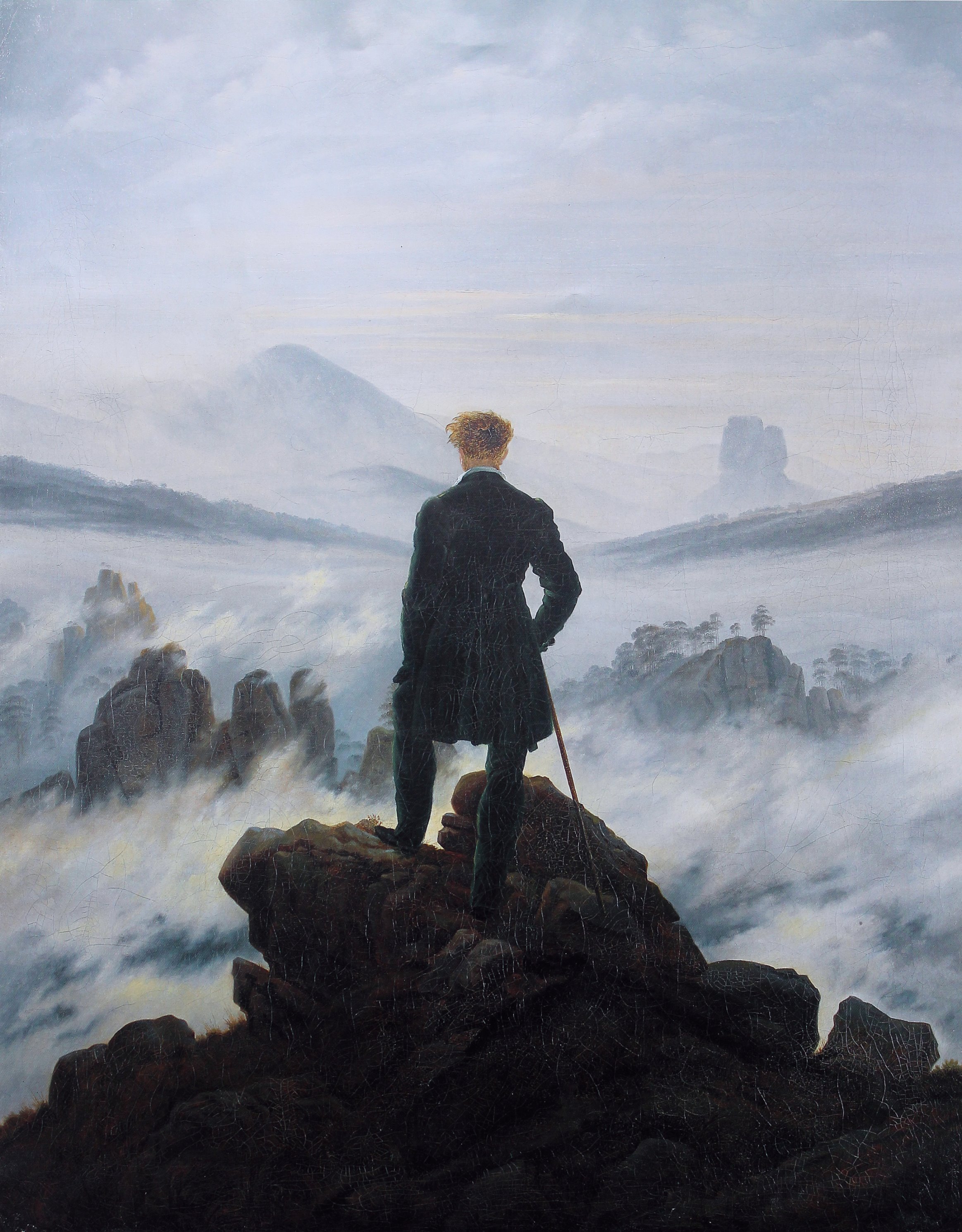 Wanderer above the Sea of Fog by Caspar David Friedrich, c. 1818